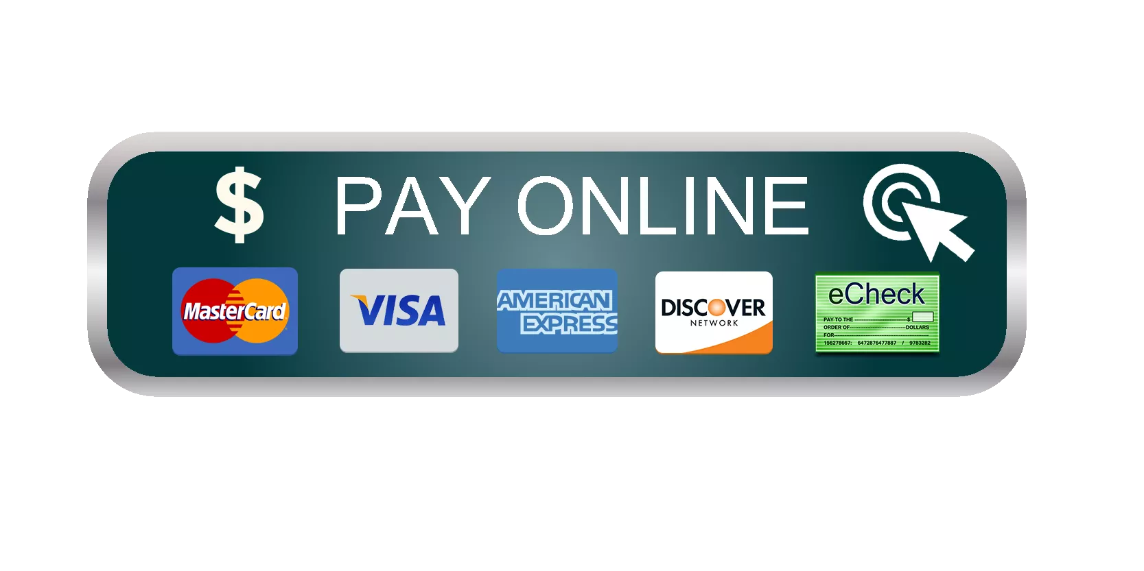 Pay Online Button image with credit card company logos listed
